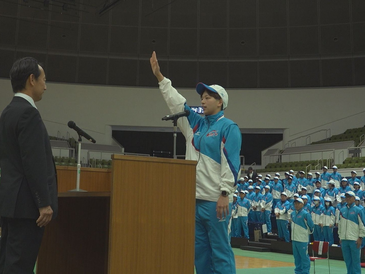 １０月１０日に青森県で開幕する第８０回国民スポーツ大会の岐阜県選手団の結団式が２...