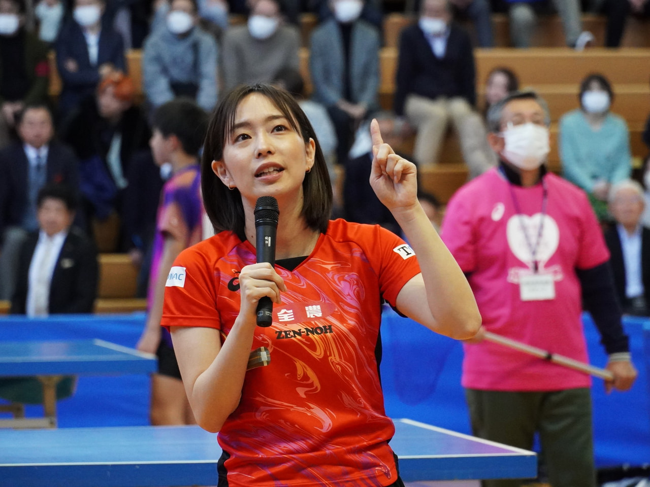 オリンピック３大会連続のメダリストで卓球女子元日本代表の石川佳純さんによる卓球教...