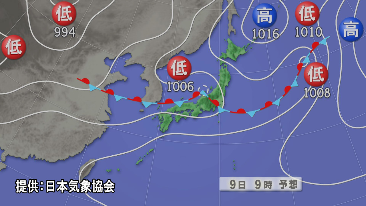 活発な梅雨前線の影響で岐阜県は大気の不安定な状態が続いていて、9日も断続的に雨に...