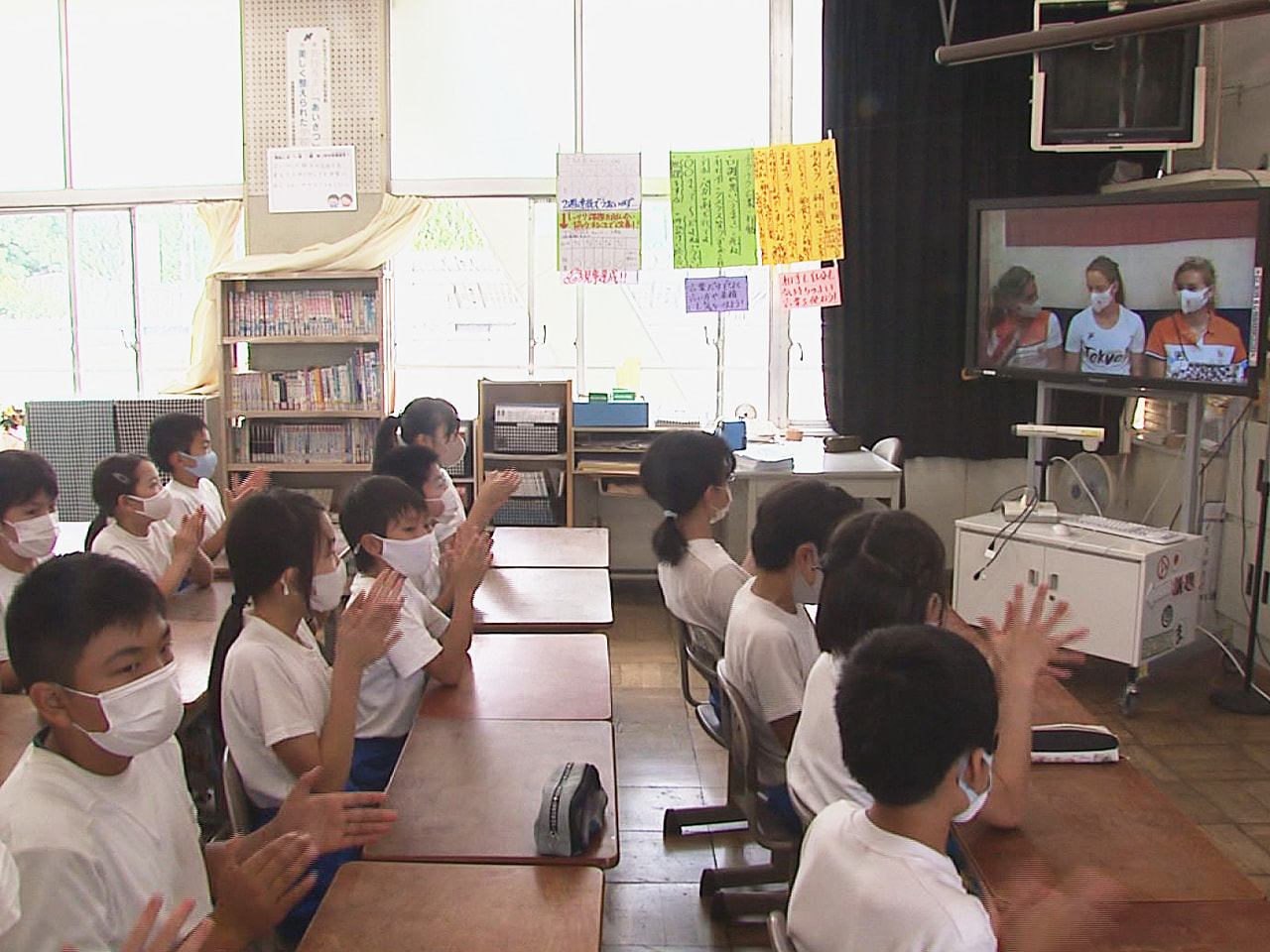 東京オリンピックの事前合宿を岐阜県各務原市で行っているオランダ女子ホッケーの選手...