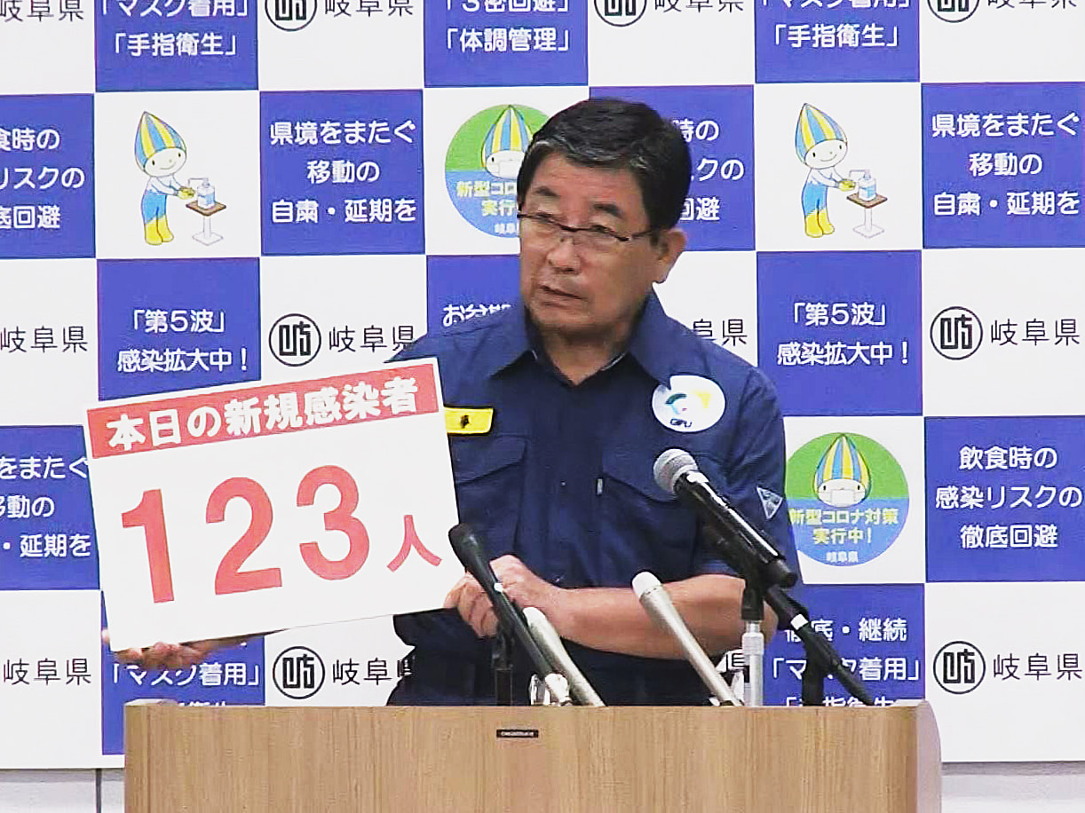 岐阜県と岐阜市は11日、新型コロナウイルスの感染が新たに123人確認されたと発表...