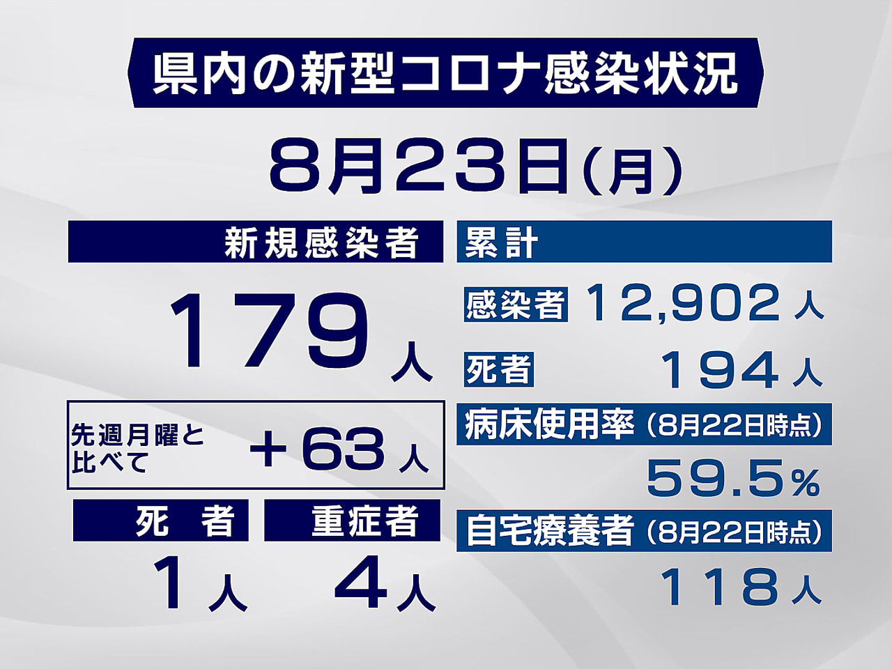 ２３日 市町別詳報 岐阜県で１７９人感染 １人死亡 高校や大学の運動部でクラスター ニュース ぎふチャン 岐阜放送公式サイト