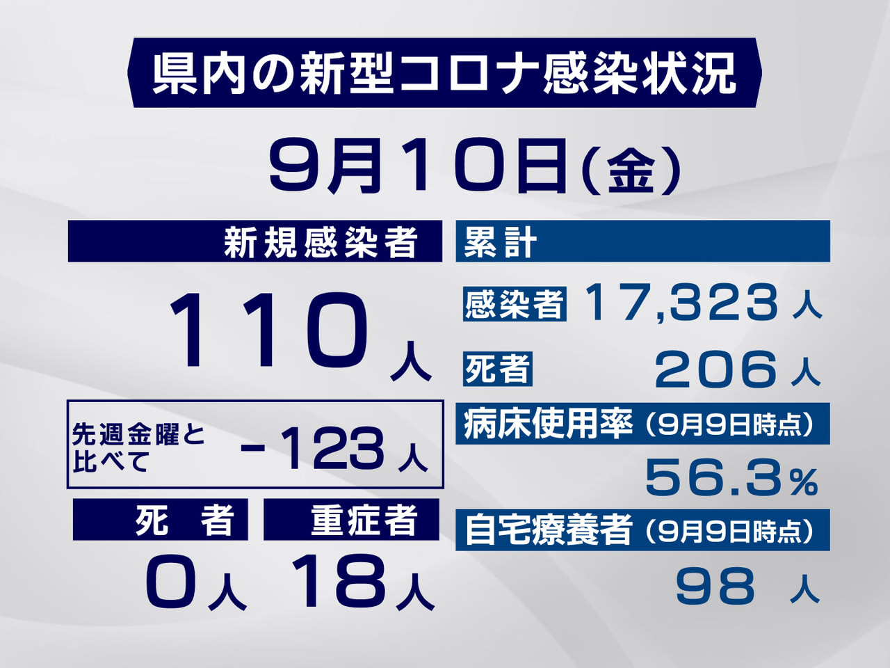 岐阜県と岐阜市は10日、新型コロナウイルスの感染が新たに110人確認されたと発表...