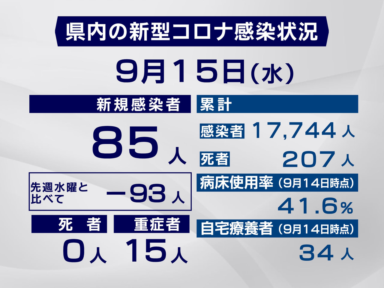 岐阜県と岐阜市は15日、新型コロナウイルスの感染が新たに85人確認されたと発表し...