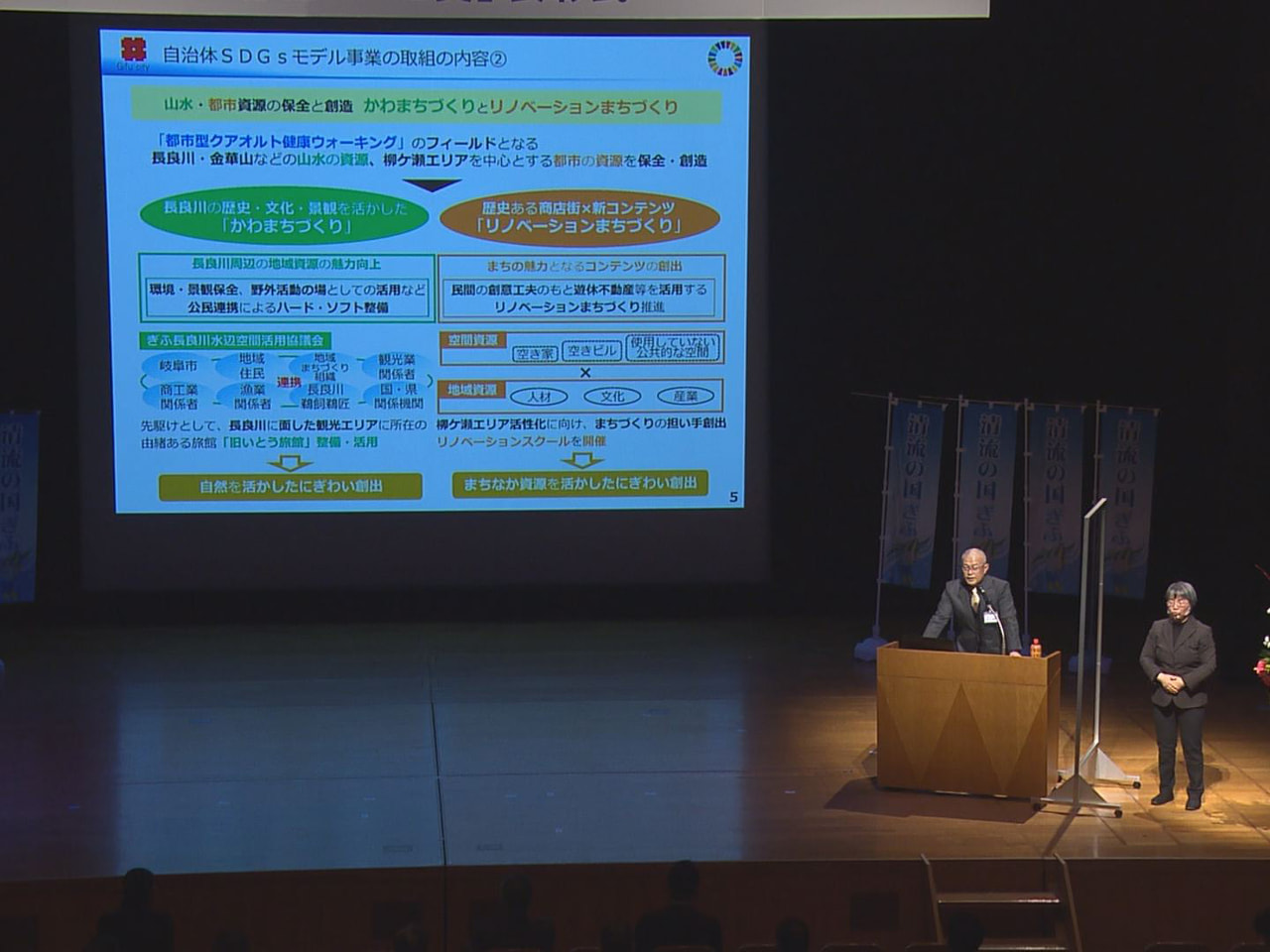 SDGs=持続可能な開発目標の実現に向けたフォーラムが12日、岐阜市で開かれ、自...