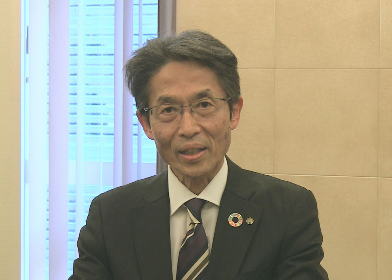 岐阜乗合自動車の瀧修一社長が10日、岐阜放送本社を訪れ、創業80周年を迎える20...