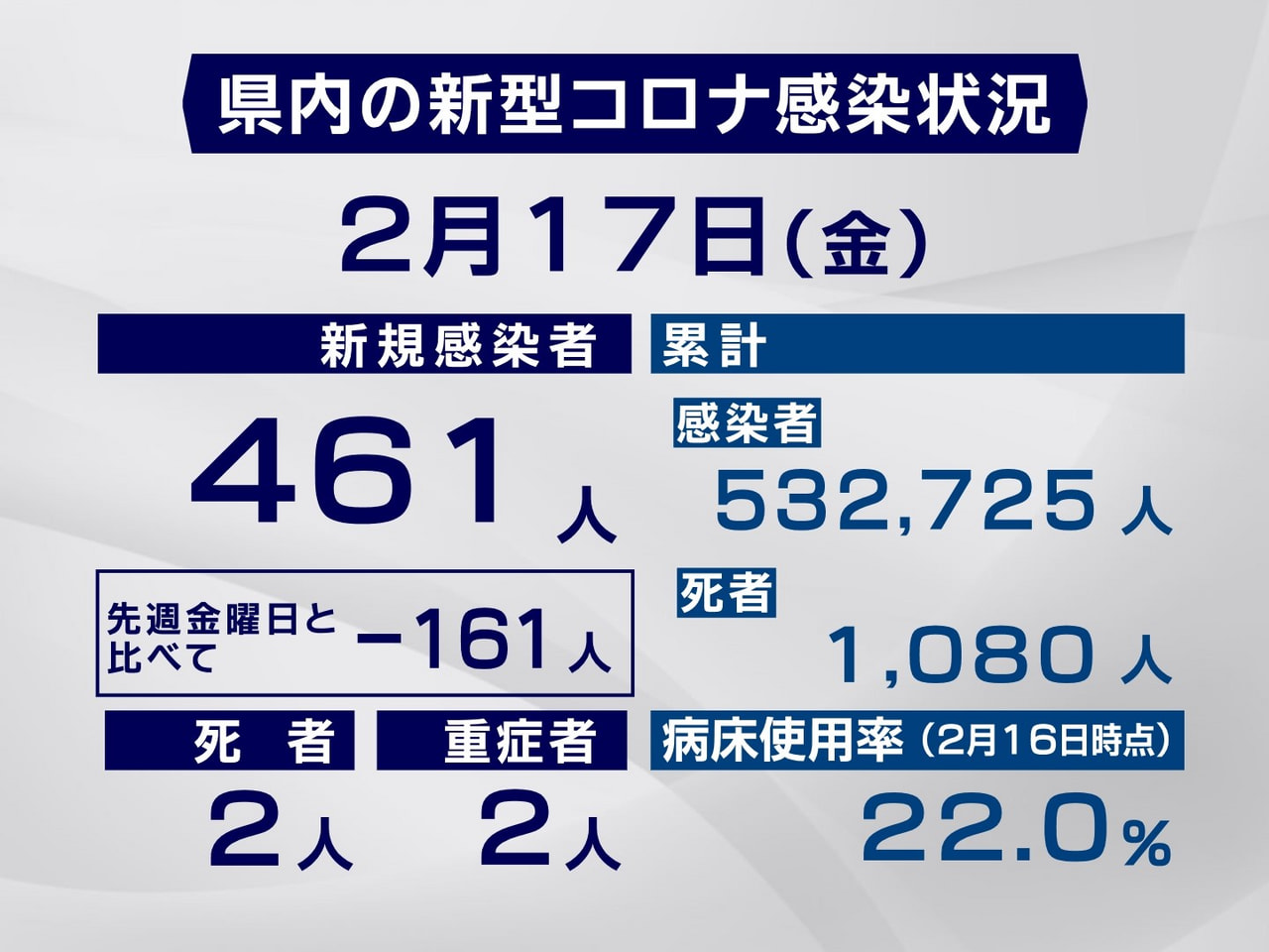 岐阜県と岐阜市は１７日、新型コロナウイルスの感染者が新たに４６１人、また２人の死...