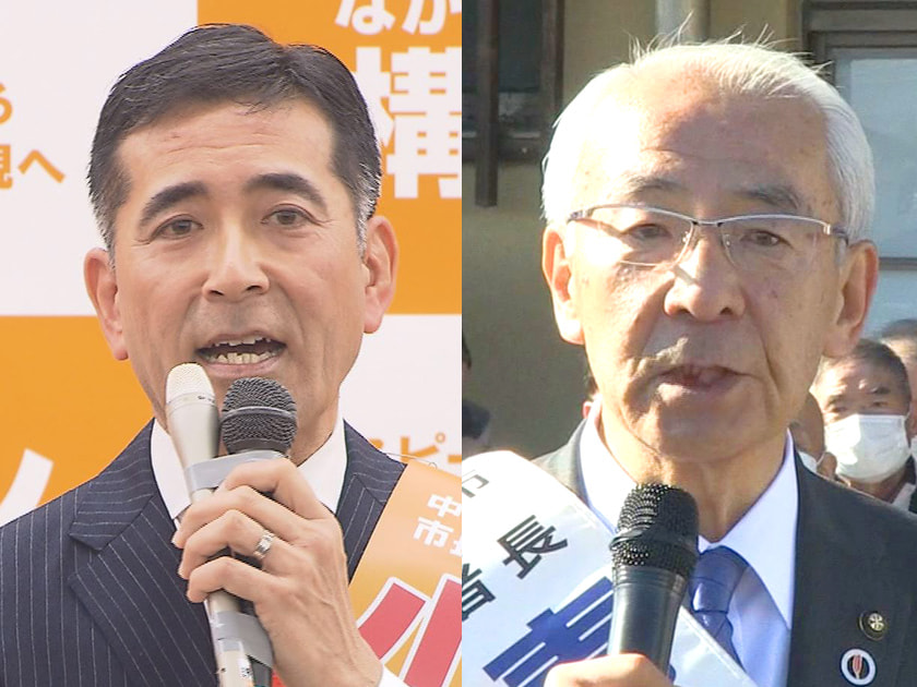 任期満了に伴う中津川市の市長選挙は７日告示され、現職と新人の２人が立候補を届け出...