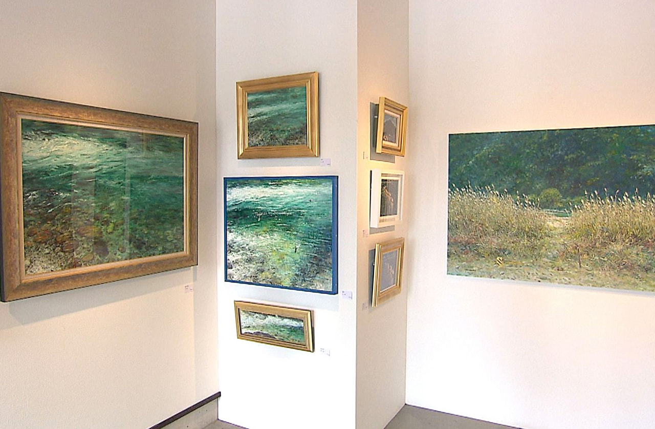アクリル画 昭和会展出品作品 探し当て