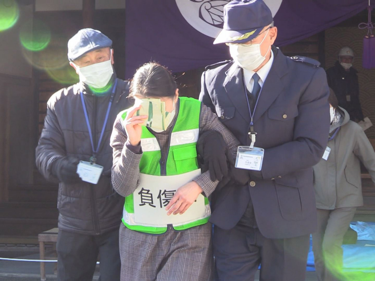 岐阜県高山市の観光スポット「高山陣屋」で化学事故を想定した訓練が行われ、万が一に...