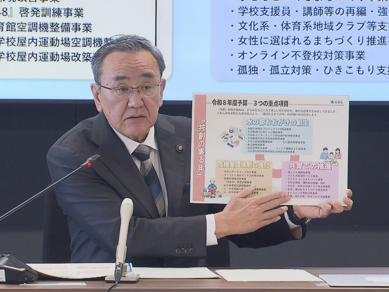 大垣市は１９日、新年度の当初予算案を発表しました。一般会計は過去最大規模となる７...