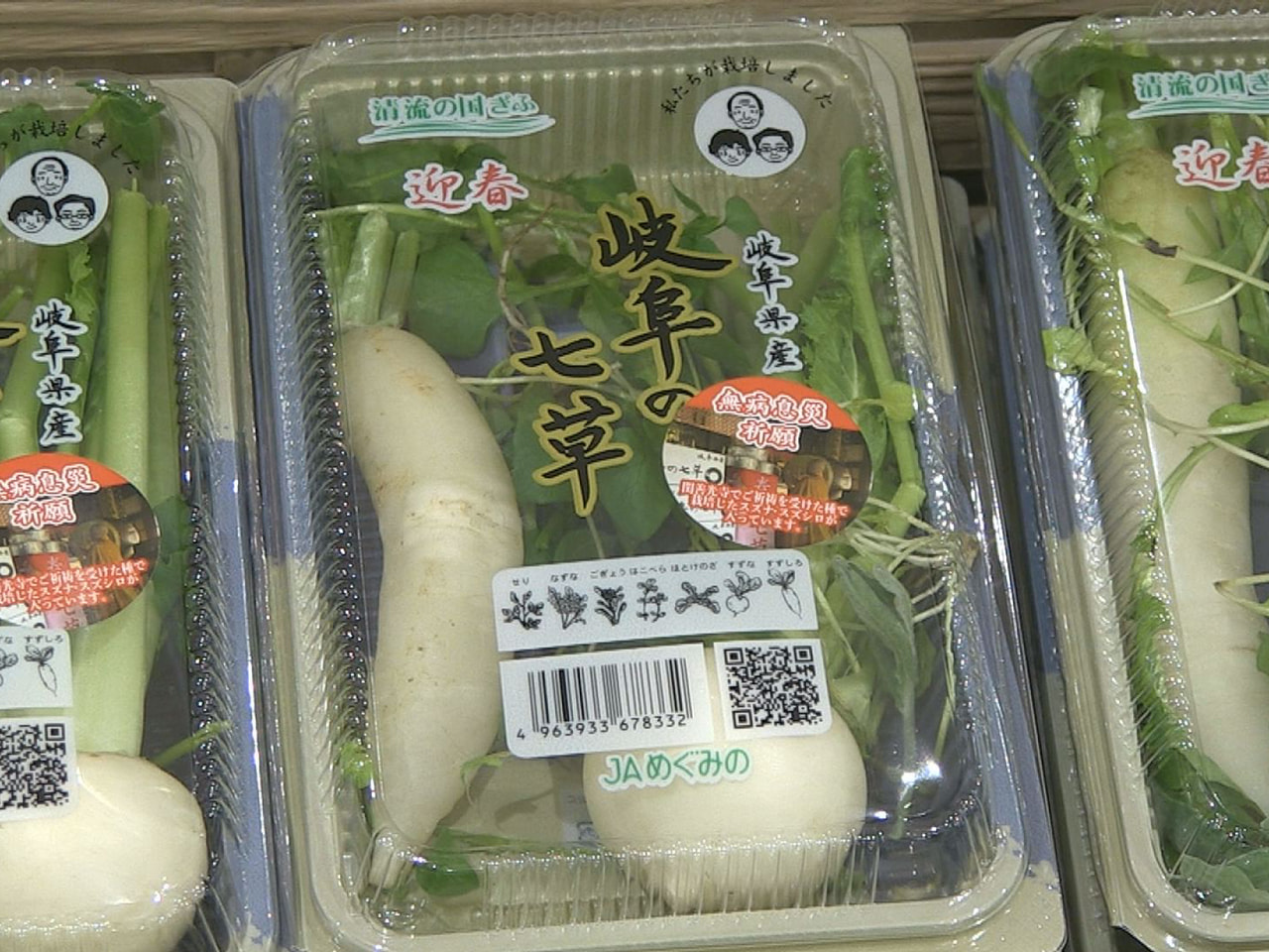 １月７日に１年の無病息災を願って食べる春の七草。岐阜県産の春の七草を詰め合わせた...