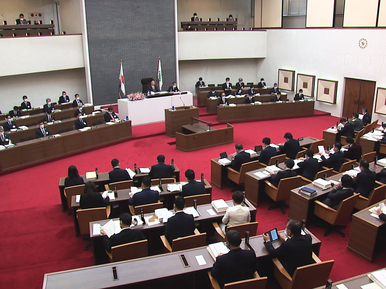 岐阜県議会の定例会が25日開会し、新年度の予算案について古田肇知事は「ウィズコロ...