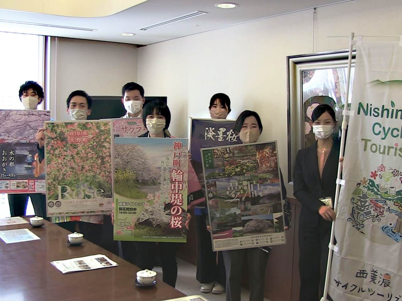 西濃地域を中心とする２市４町で構成する西美濃夢源回廊協議会の桜ＰＲキャラバン隊が...