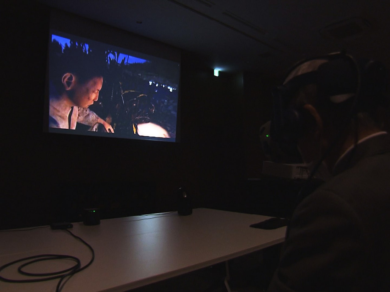 大垣女子短期大学の学生が関ケ原の戦いをテーマにしたバーチャルリアリティーの作品を...