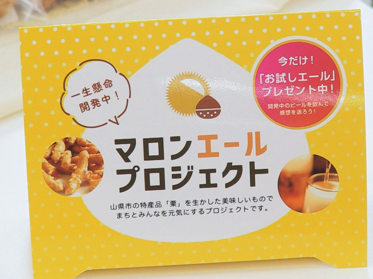 官民一体となって、市の新たな特産品を作ろうと、山県市は市特産の栗を活用した新商品...