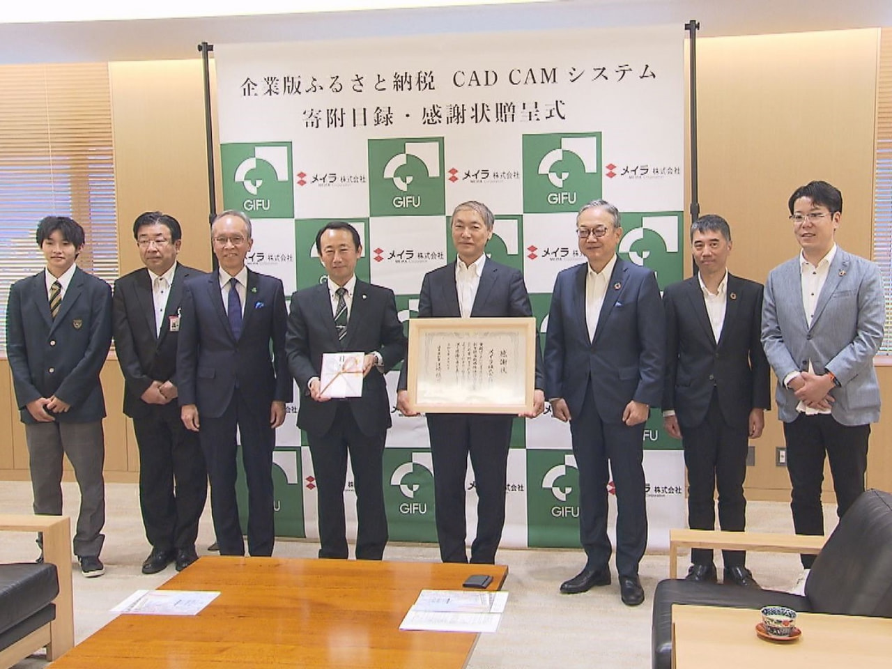 ものづくりの担い手をサポートしようと、名古屋市の企業から岐阜工業高校に、航空機の...