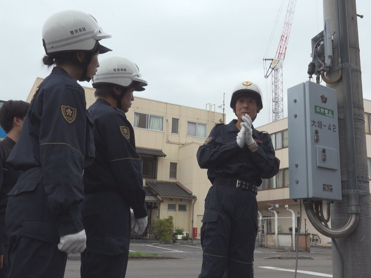 防災週間に定められている３日、大垣警察署で総合防災訓練が行われ、警察官らが災害時...