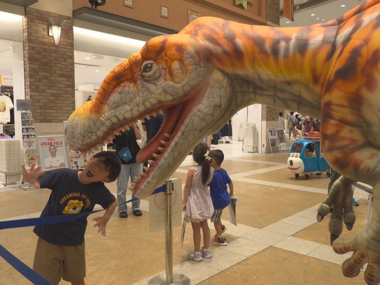 福井県の魅力をＰＲするイベントが６日から岐阜市のショッピングモールで始まり、恐竜...