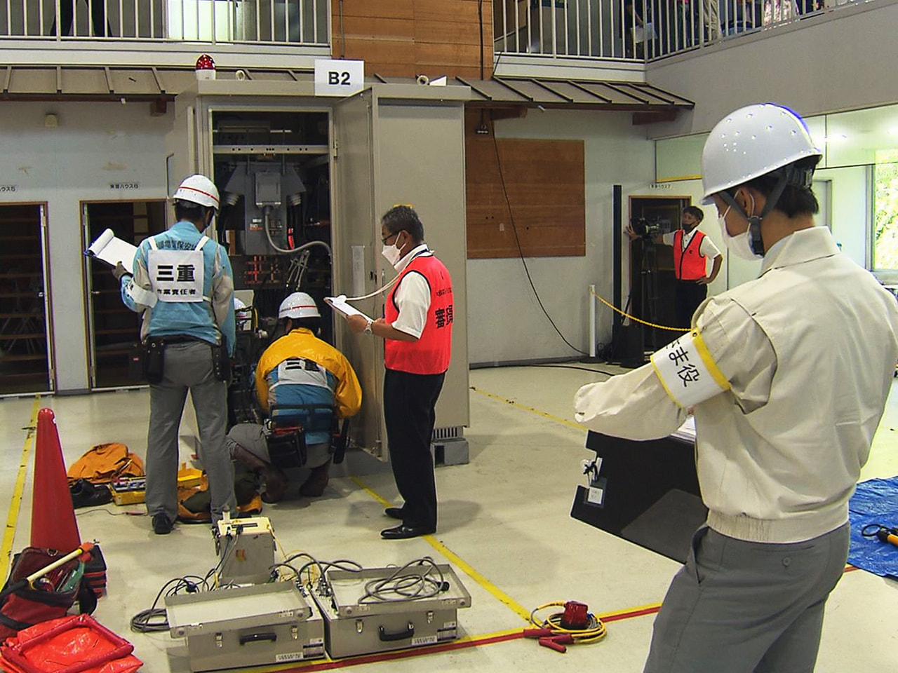 電気設備の調査や点検を行う中部電気保安協会は7日、作業員が培った技能を試す競技大...